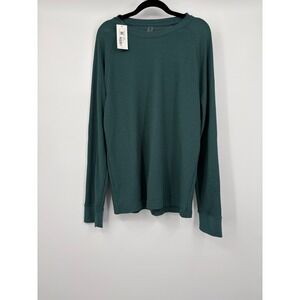 Outdoor Voices Jasper Waffle Longsleeve Teal Green Size Medium NWT